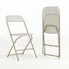 Flash Furniture Hercules Series Plastic Folding Chair Beige - 2 Pack 650LB Weight Capacity Comfortable Event Chair-Lightweight Folding Chair 2-LE-L-3-BEIGE-GG